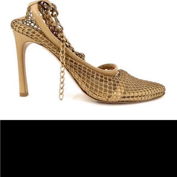 Bottega Veneta Stretch Chain Ankle Strap. Nappa Leather Heels - Picture 3 of 3